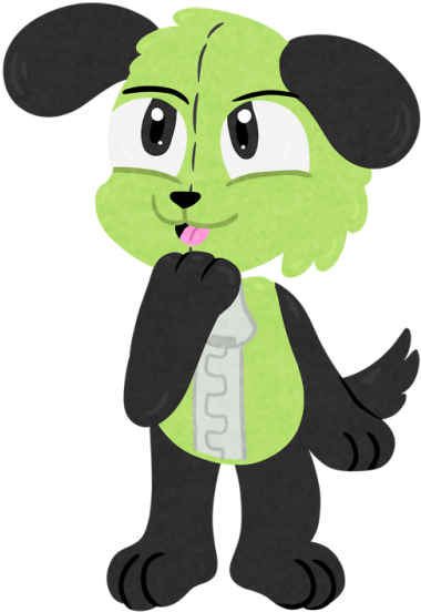 Green Cartoon Dogwith Lab Coat PNG
