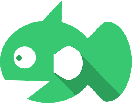 Green Cartoon Fish Vector PNG