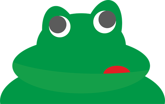 Green Cartoon Frog Graphic PNG