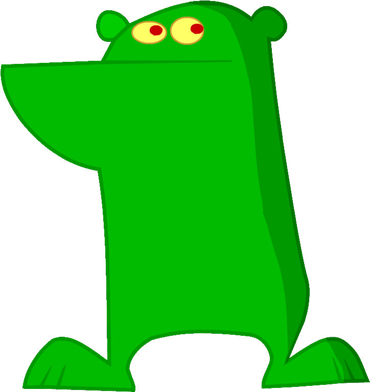 Green Cartoon Frog Illustration PNG