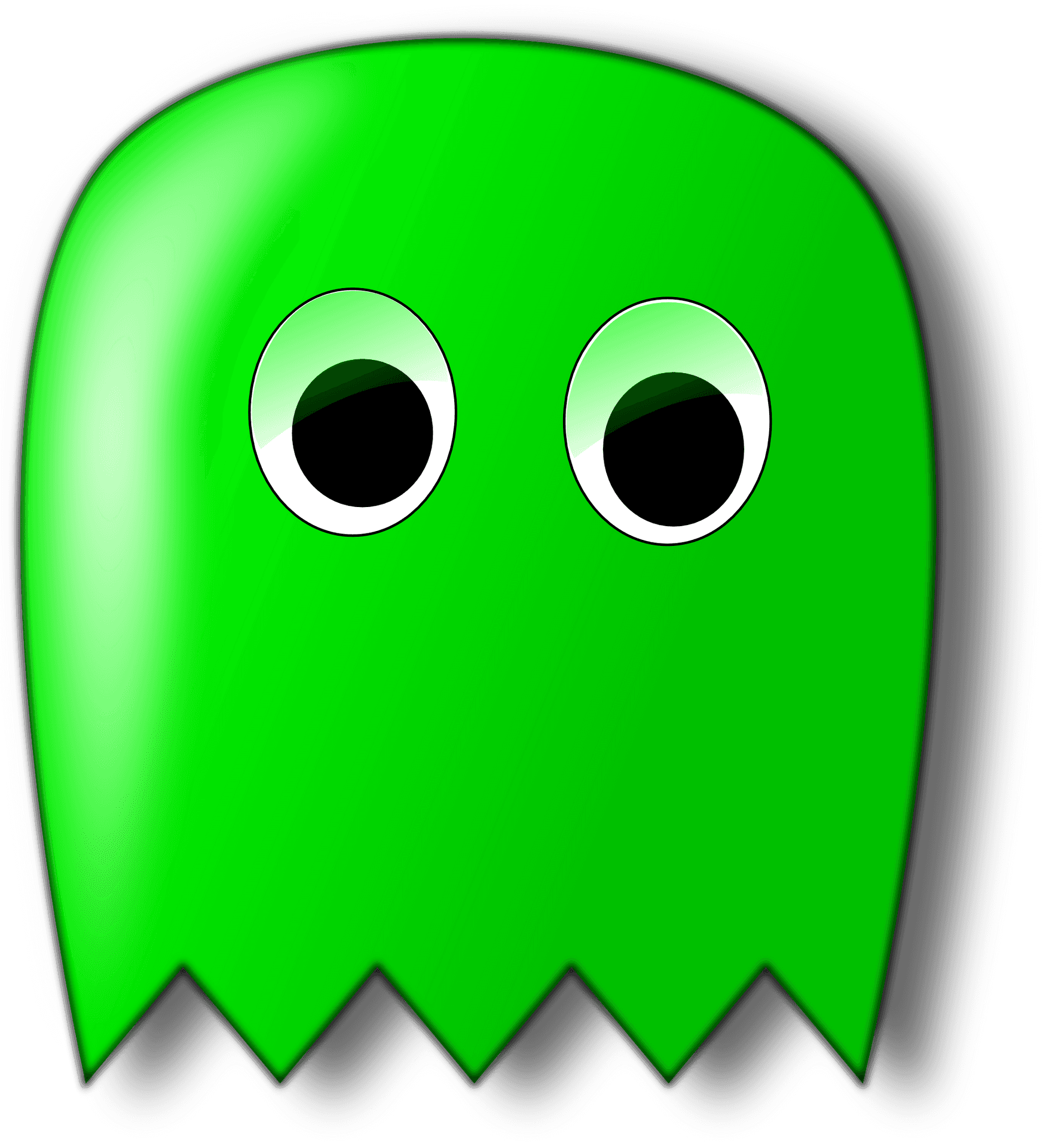 Green Cartoon Ghost Graphic PNG
