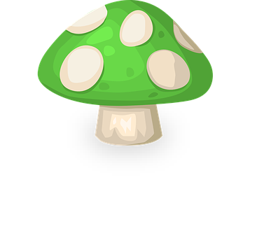 Green Cartoon Mushroom PNG