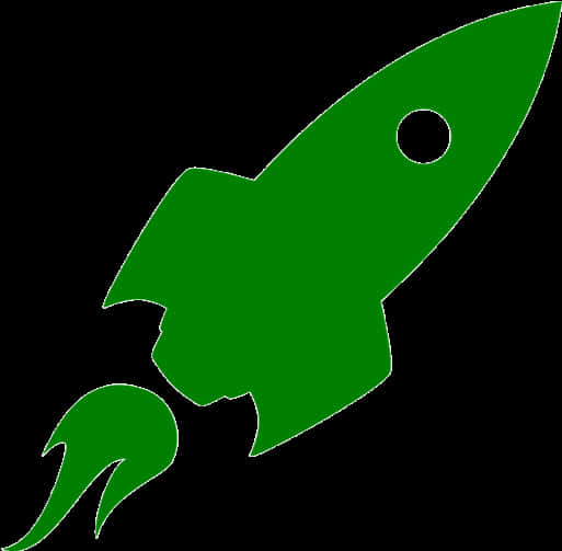 Green Cartoon Rocket Graphic PNG