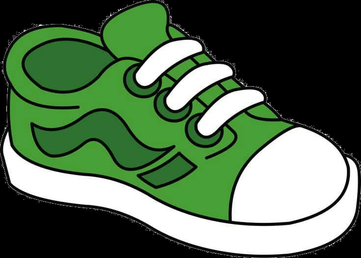 Green Casual Sneaker Graphic PNG