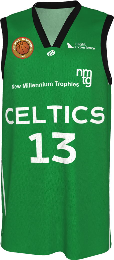 Green Celtics Basketball Jersey Number13 PNG