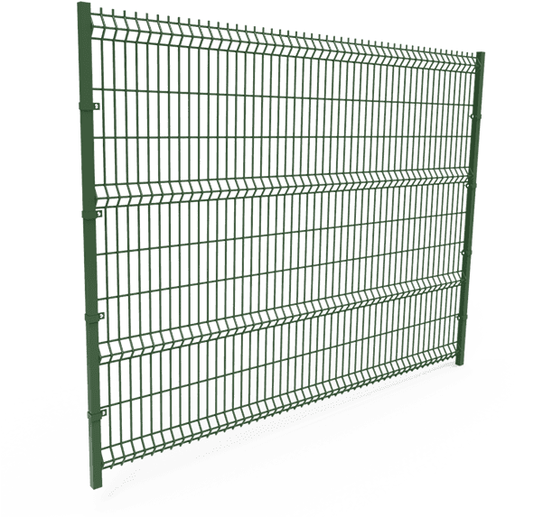 Green Chain Link Fence Panel PNG