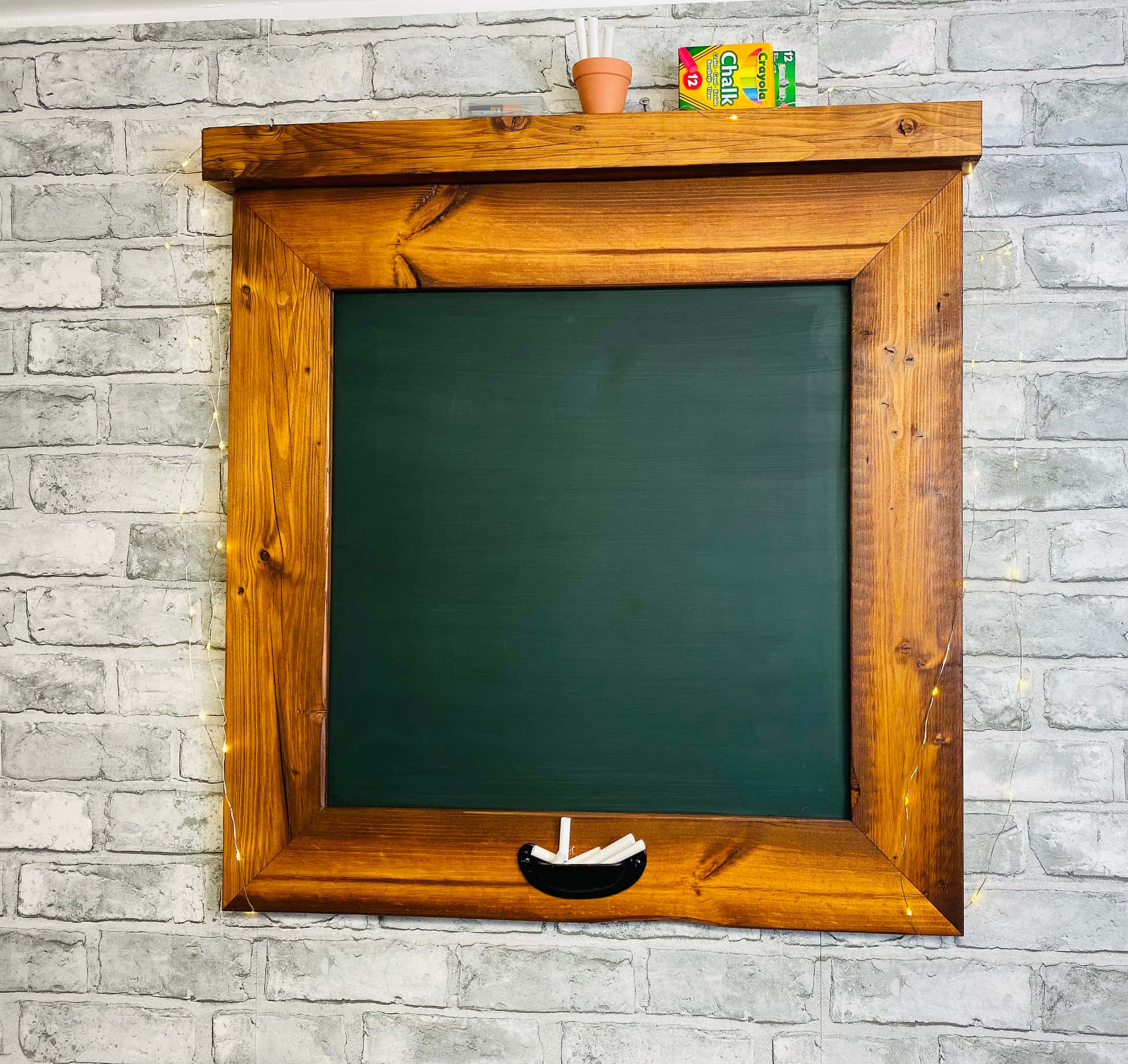 A classic green chalkboard backdrop to note ideas and experiences