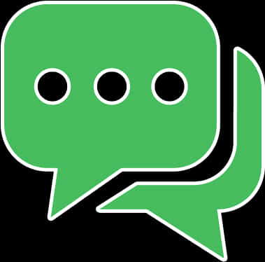 Green Chat Bubble Graphic PNG
