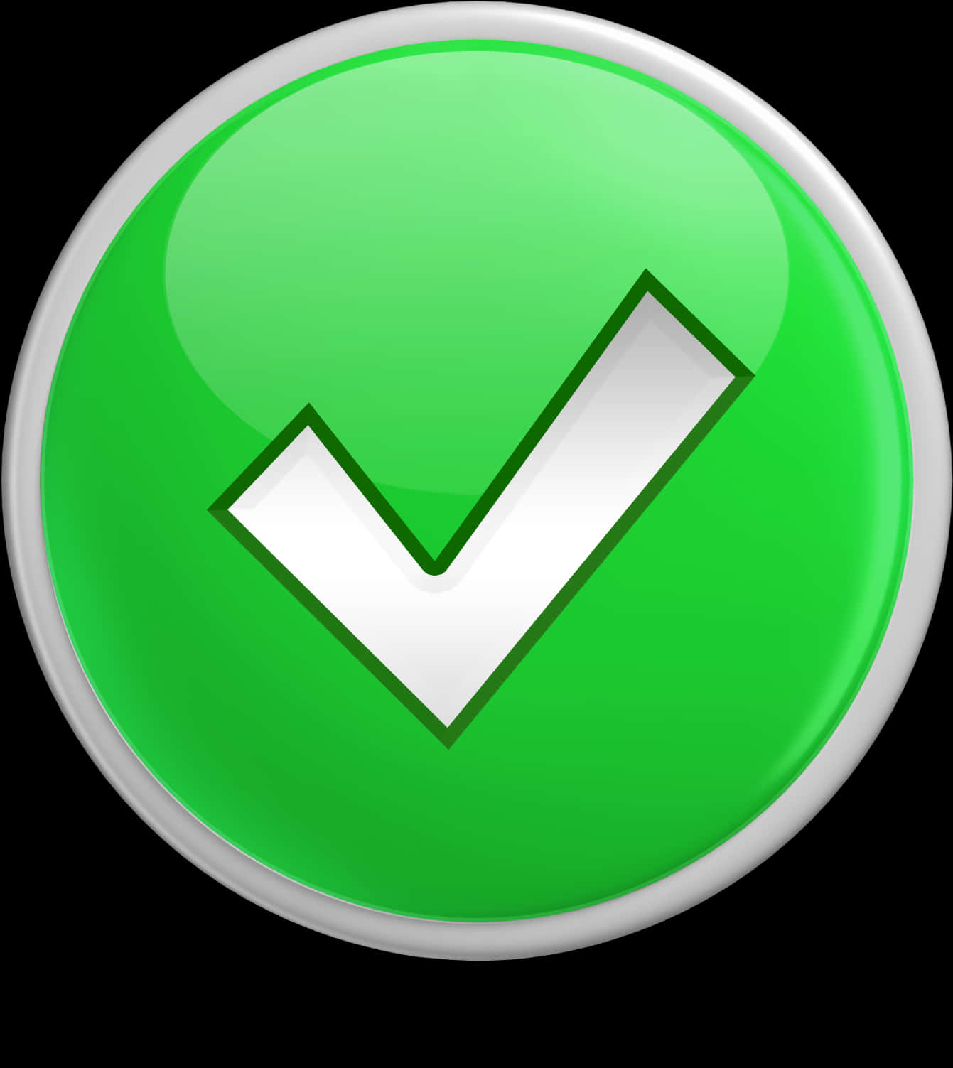 Green Check Mark Button PNG