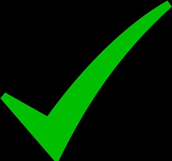 Green Check Mark Graphic PNG