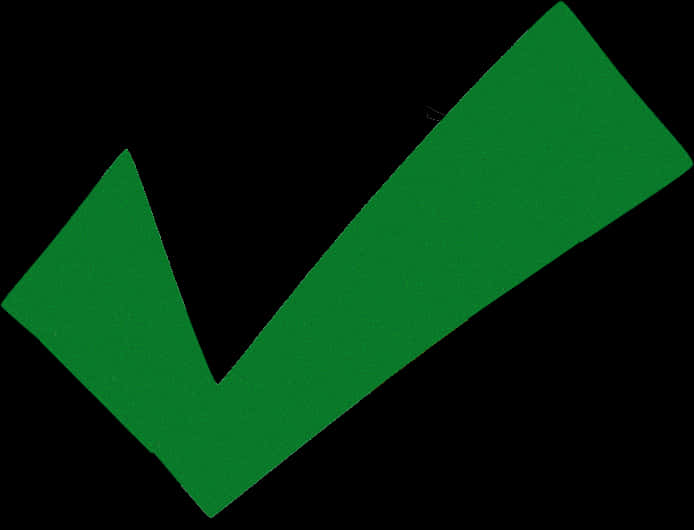 Green Check Markon Black Background PNG