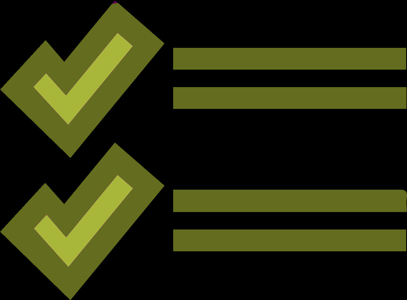 Green Check Marks List Graphic PNG