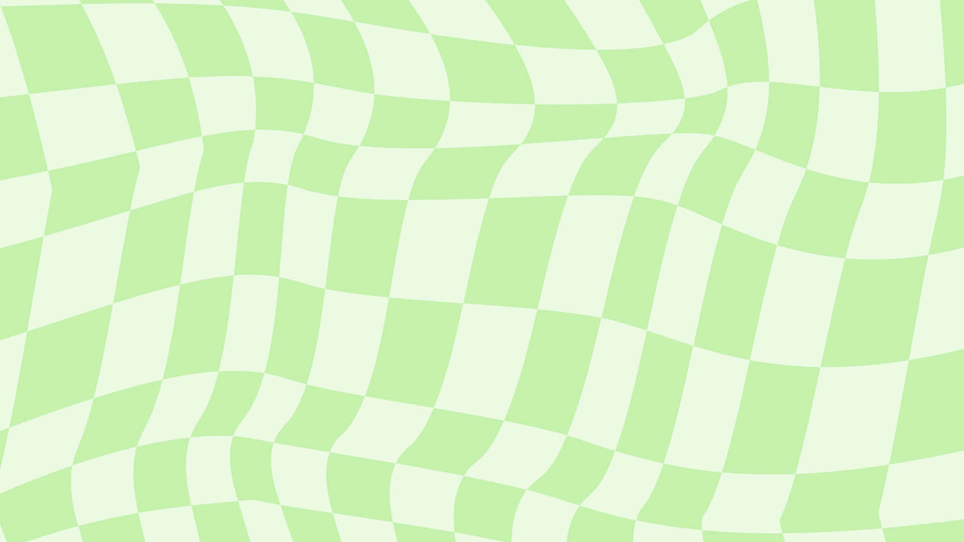 Green Checkered Wave Pattern Wallpaper