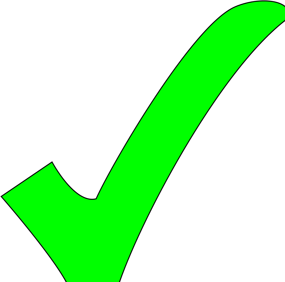 Green Checkmark Graphic PNG