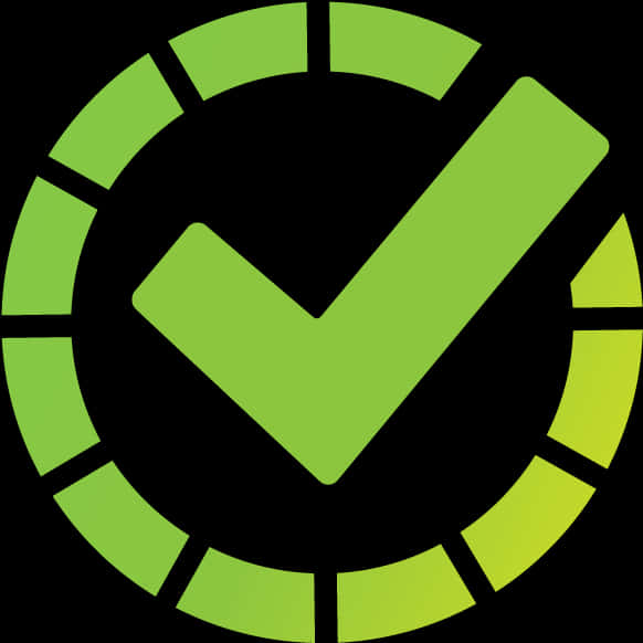 Green Checkmark Loading Icon PNG