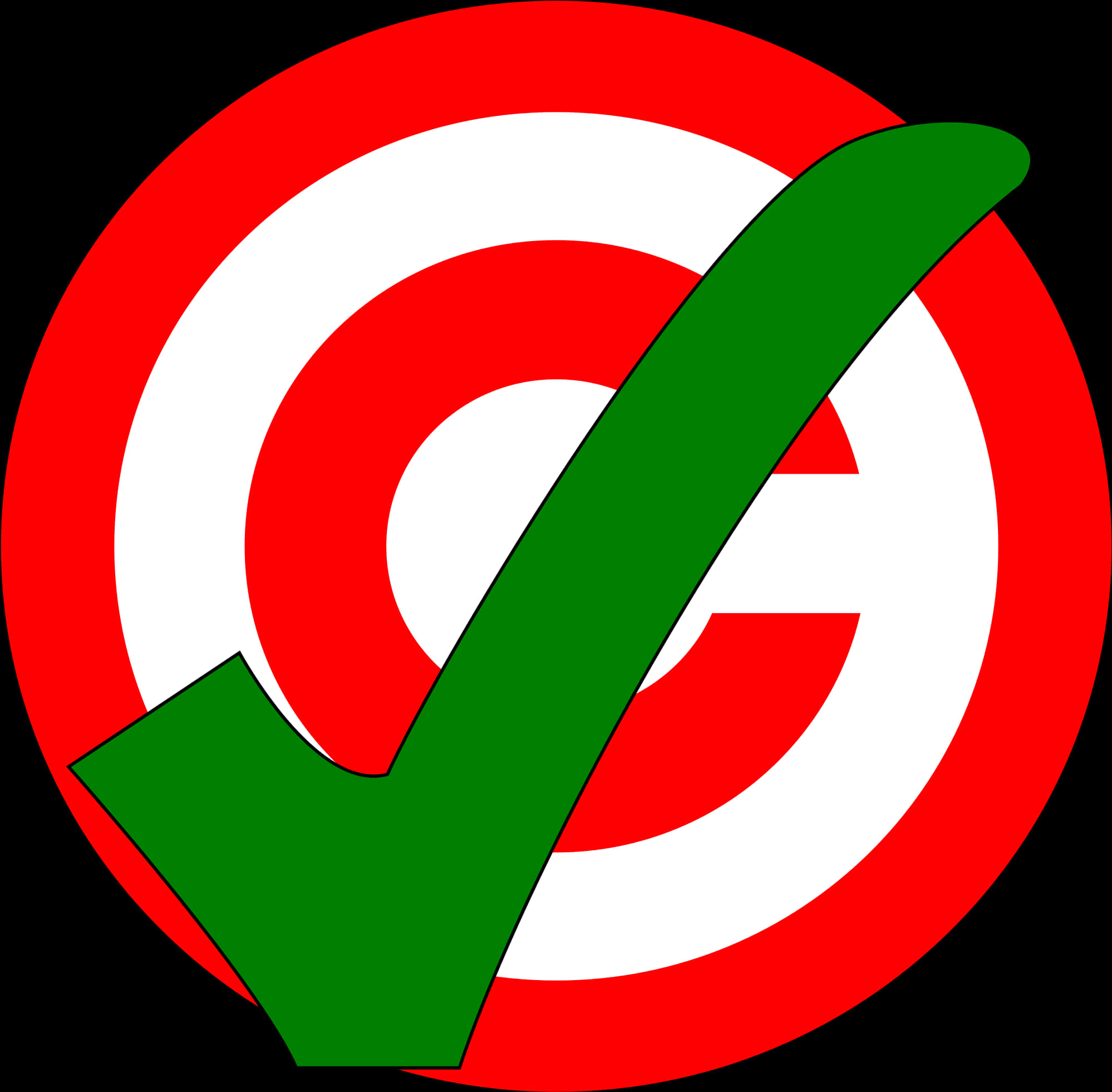 Green Checkmark Red Target PNG