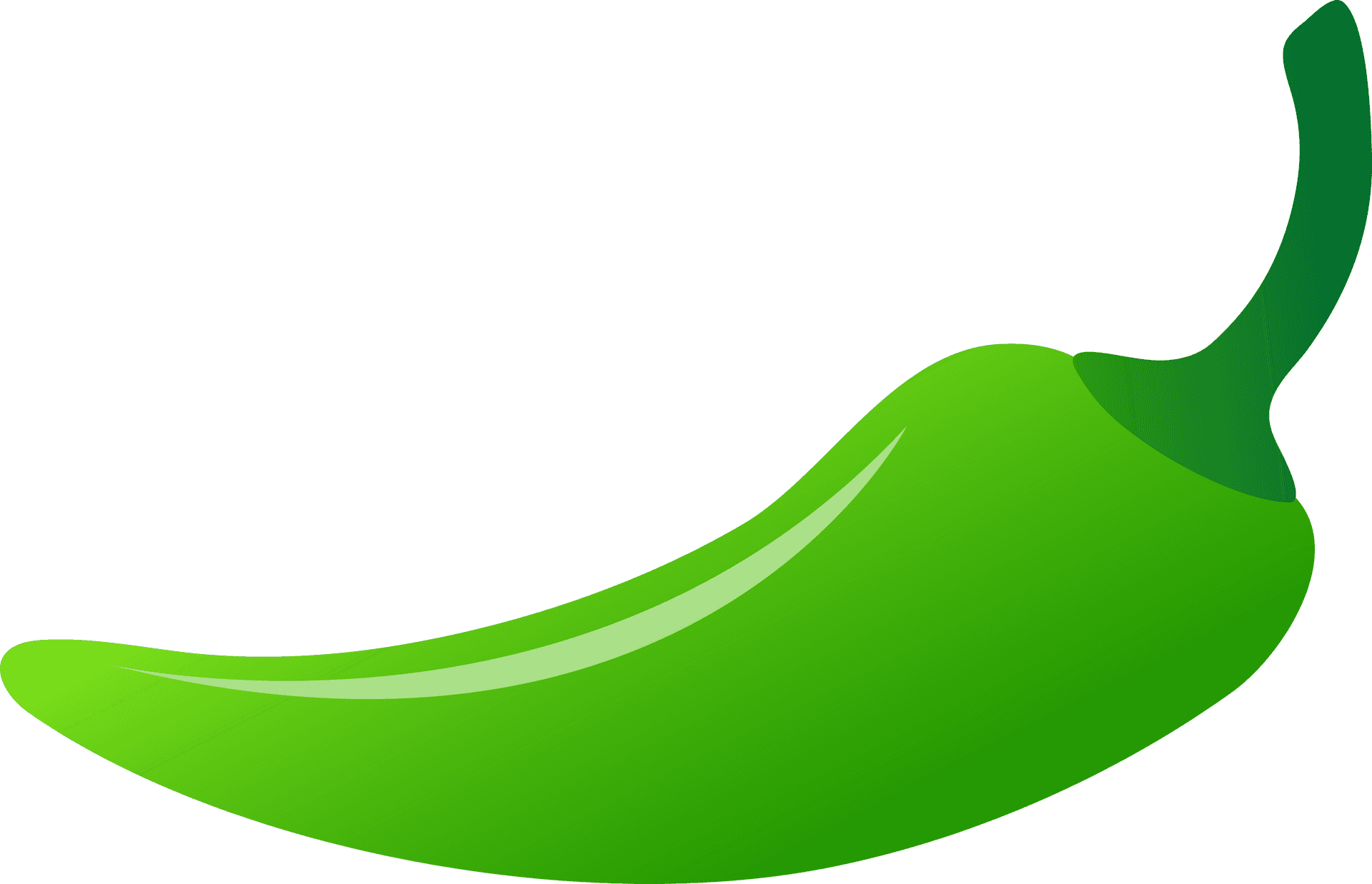 Green Chili Pepper Graphic PNG