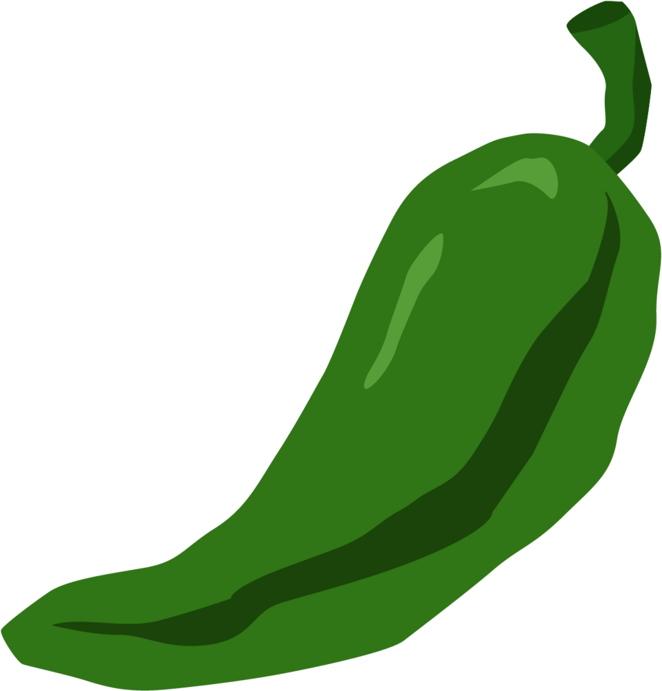 Green Chili Pepper Vector PNG
