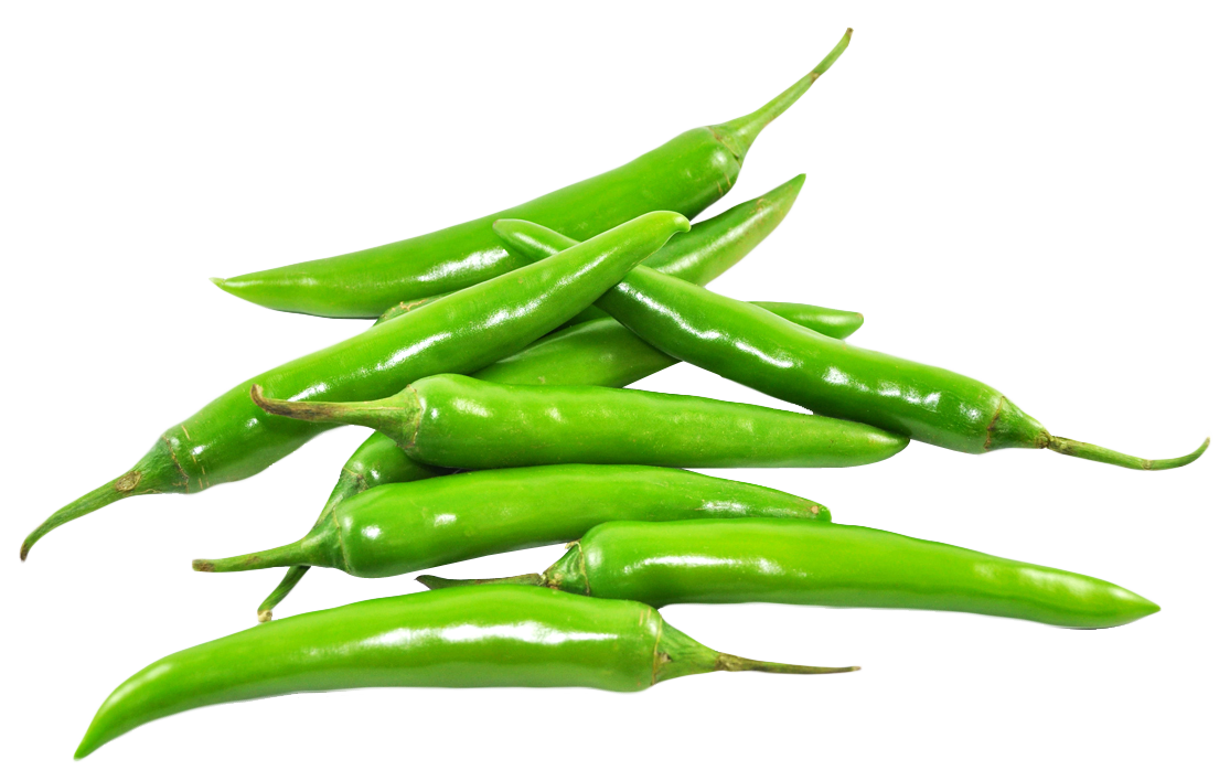 Green Chili Peppers Fresh Produce PNG