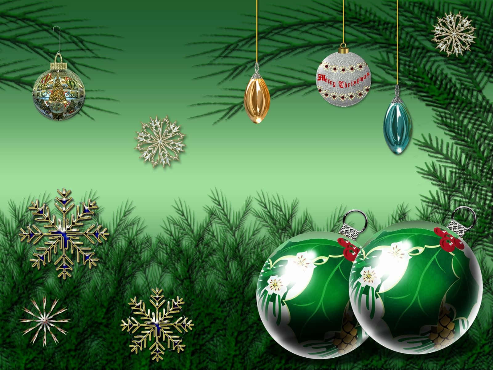 Green Christmas Wallpapers  Wallpaper Cave