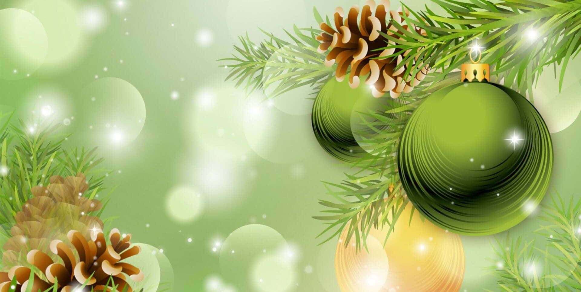 Juletræmed Grønne Pyntegenstande Og Fyrretræs-kogler