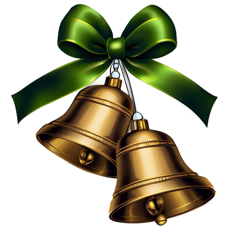 Green Christmas Bells Png 2 PNG