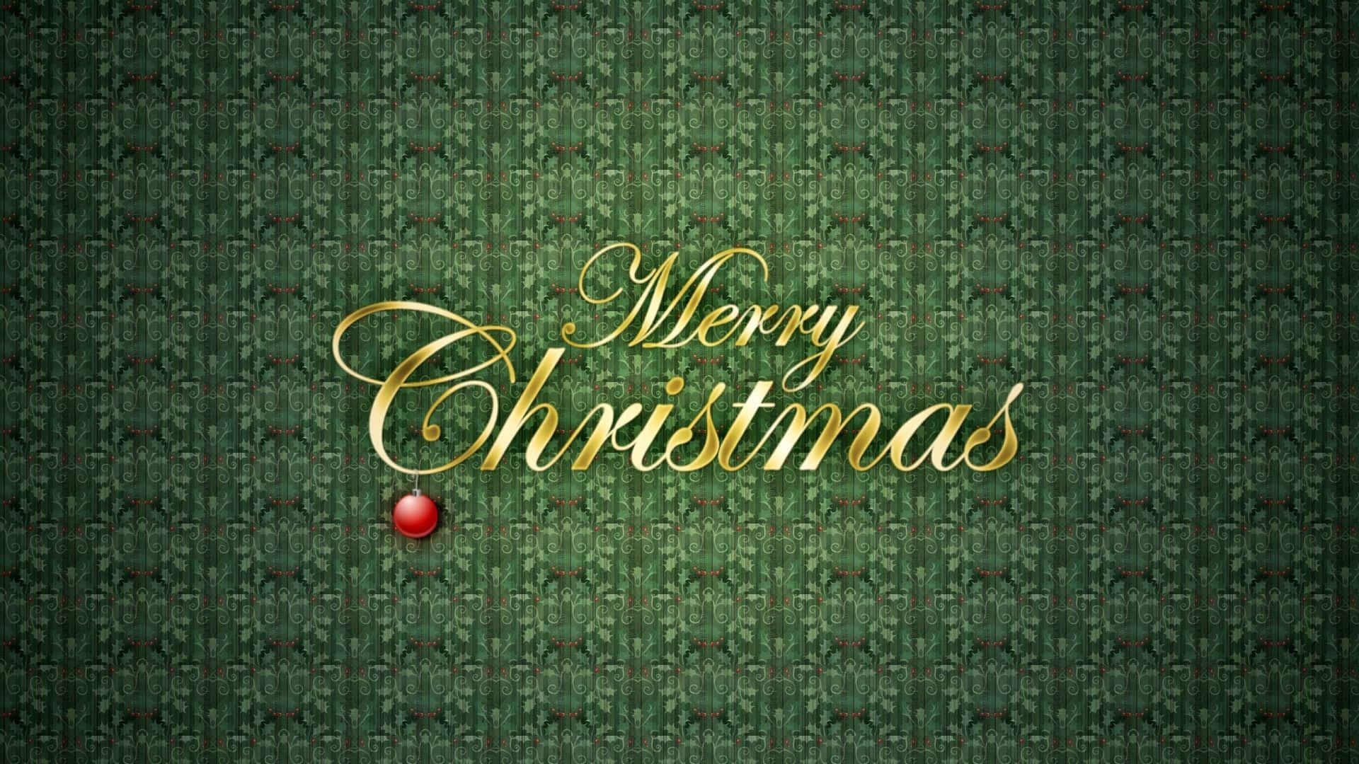 Merry Christmas Background With Gold Lettering Wallpaper