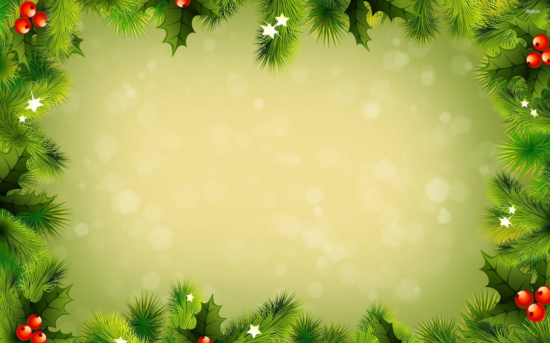 Green Christmas Design Wallpaper