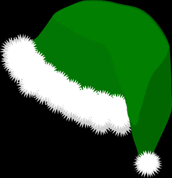 Green Christmas Hat Illustration PNG