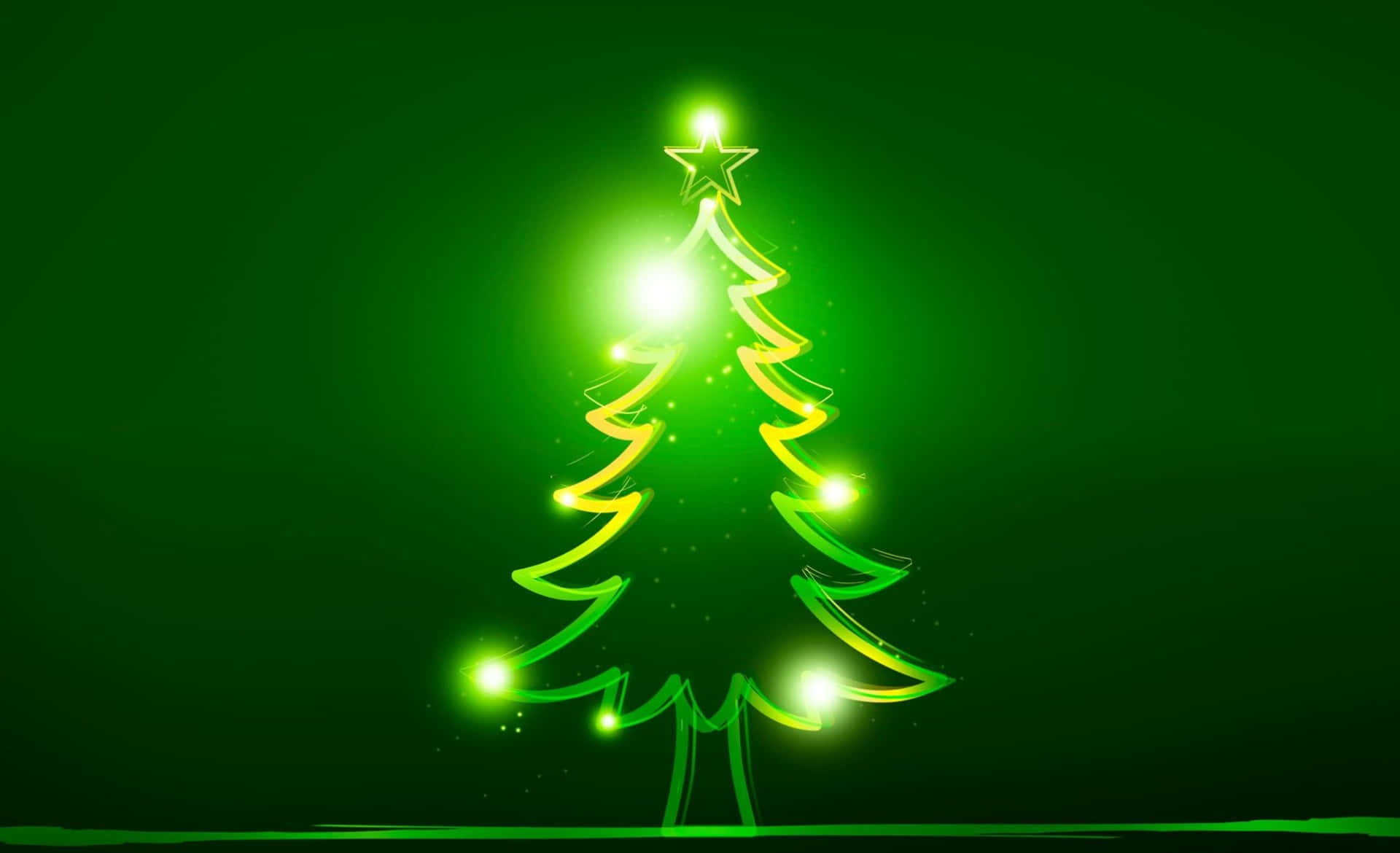 Eingrüner Weihnachtsbaum Auf Einem Dunklen Hintergrund Wallpaper