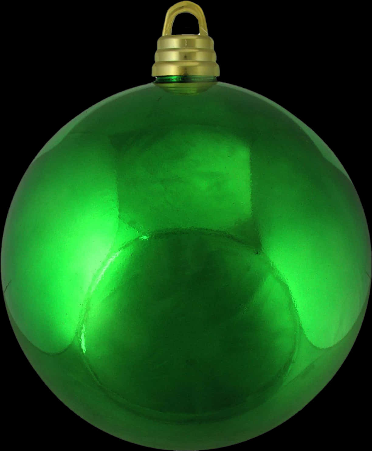 Green Christmas Ornamenton Black PNG