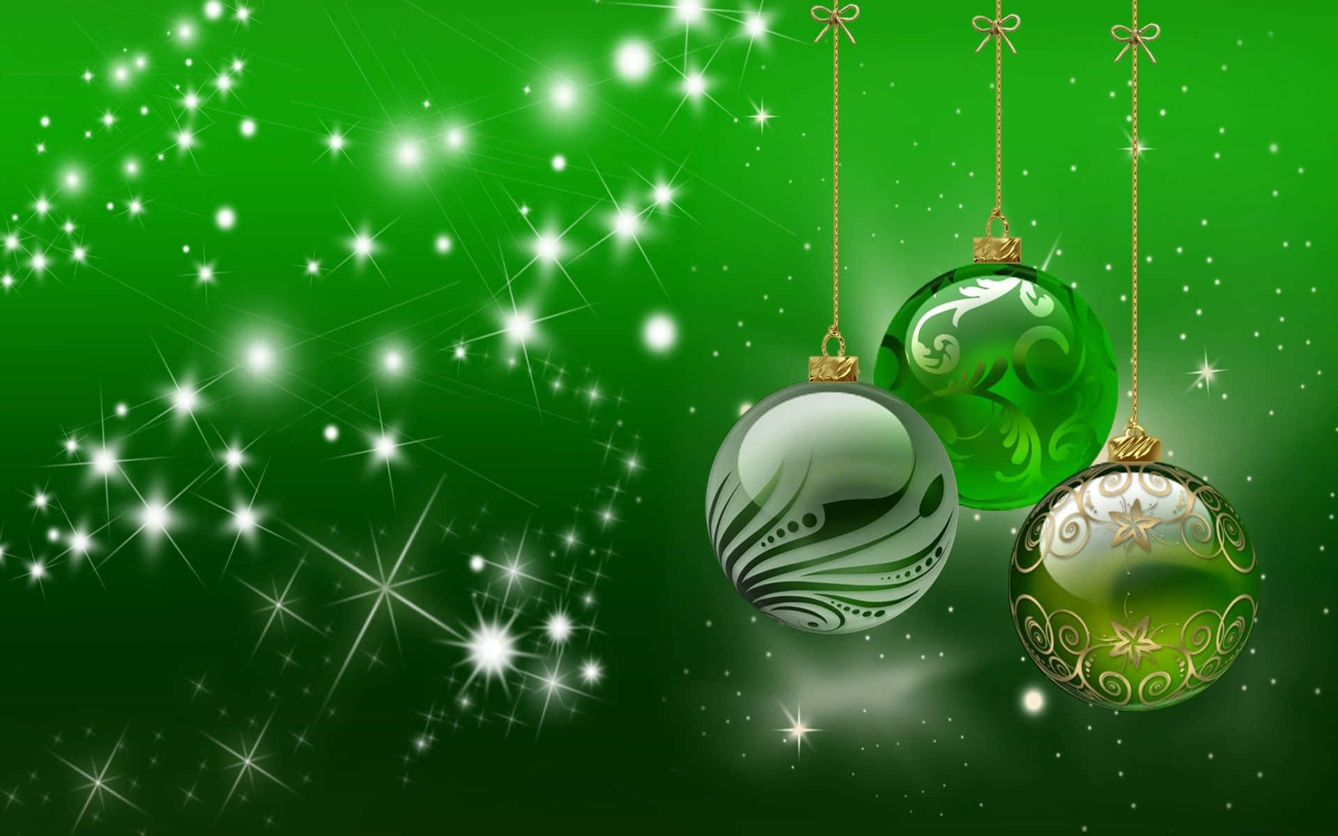 Harmonious Green Christmas Picture Wallpaper