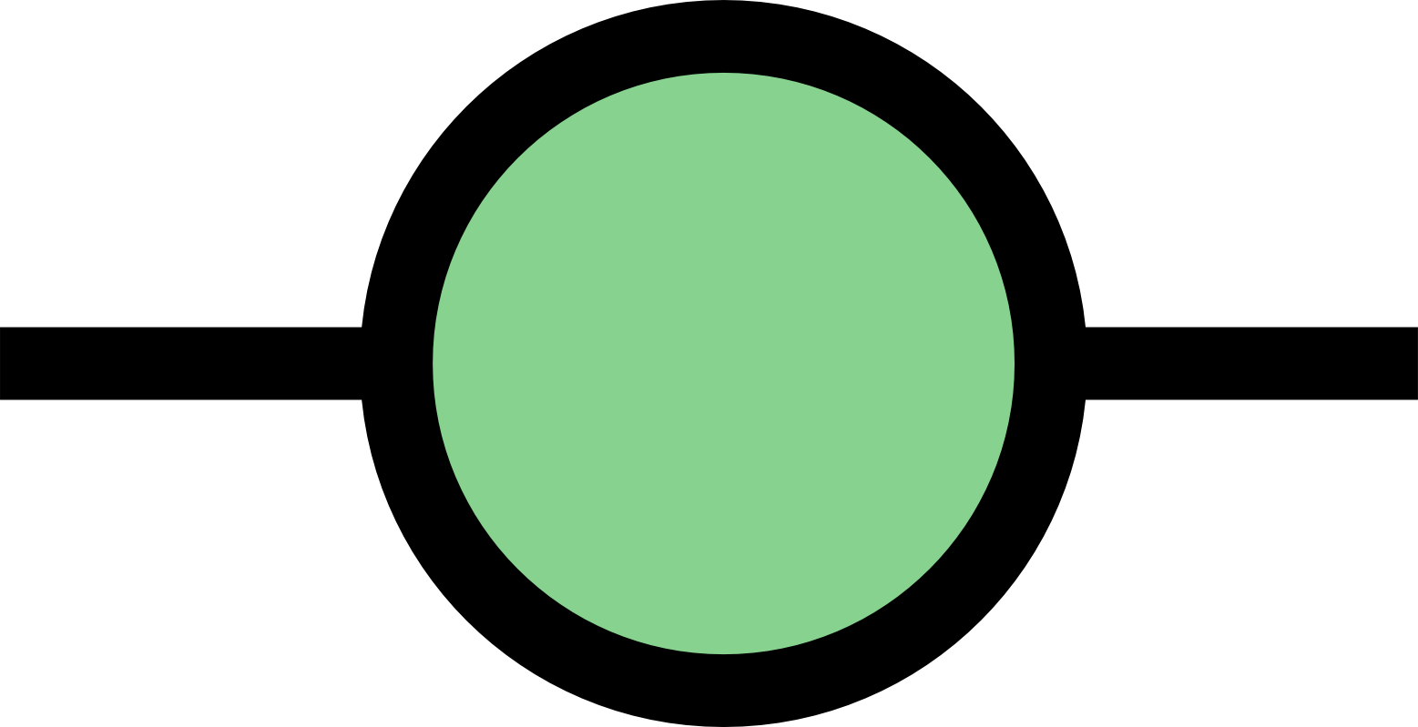 Green Circle Black Outline PNG