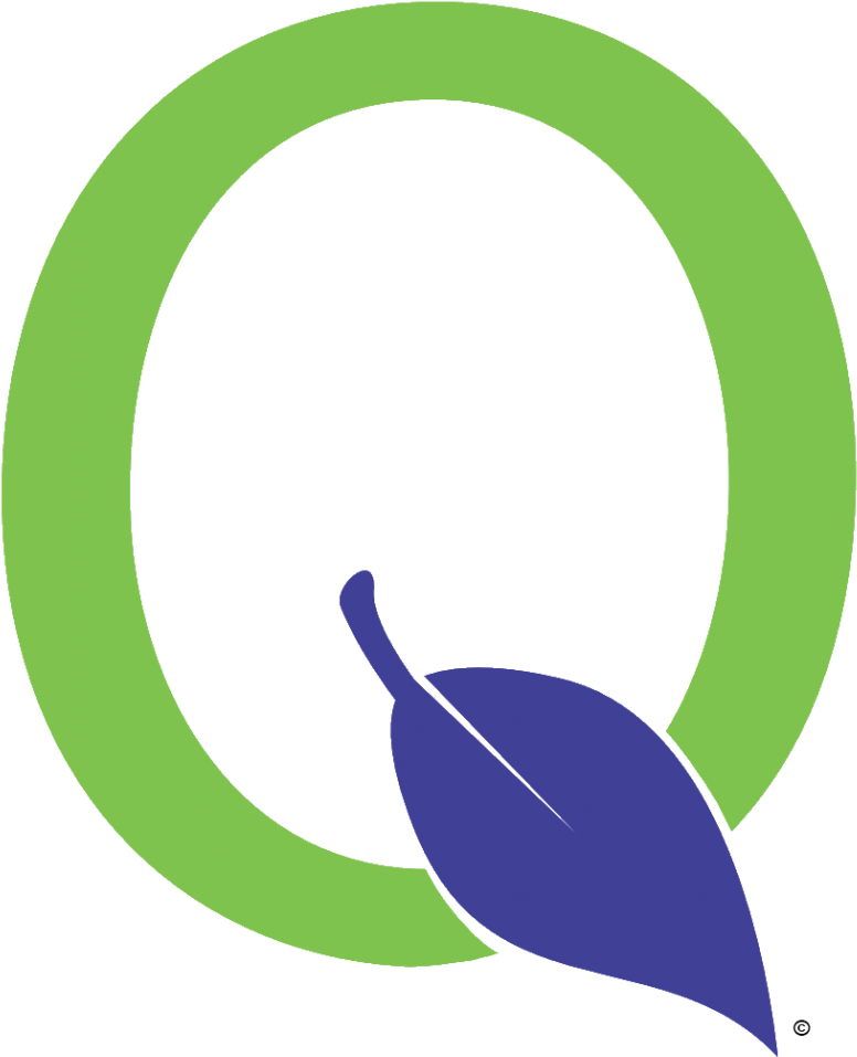 Green Circle Blue Leaf Graphic PNG