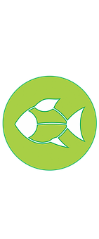 Green Circle Fish Icon PNG