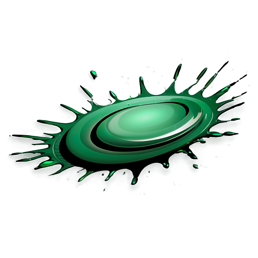 Green Circle Splash Design Png Vfo34 PNG