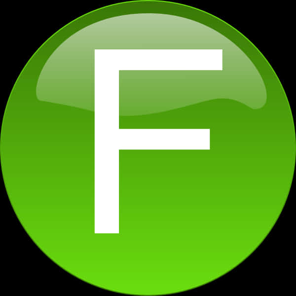 Green Circle White Letter F Icon PNG