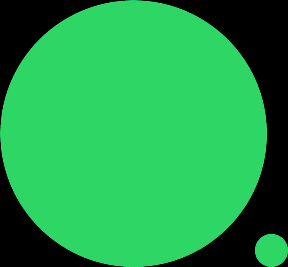 Green Circleson Black Background PNG