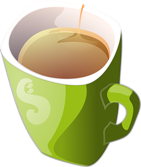 Green Coffee Mug Vector PNG