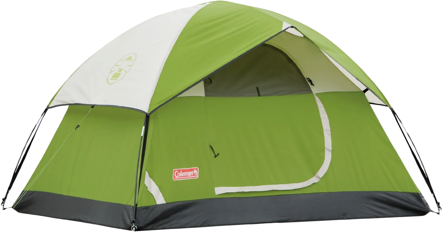 Green Coleman Camping Tent PNG