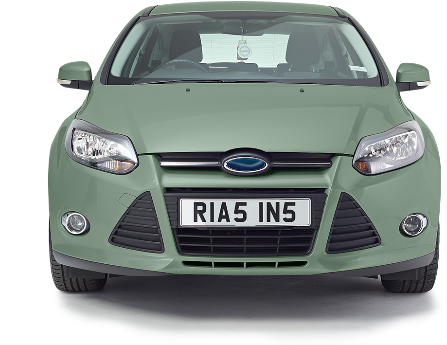 Green Compact Car Front View PNG