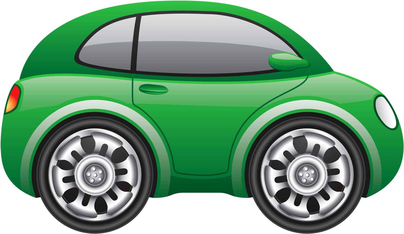 Green Compact Car Illustration PNG
