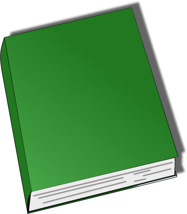 Green Cover Book Clipart PNG