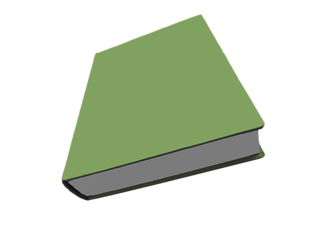 Green Cover Bookon Black Background PNG