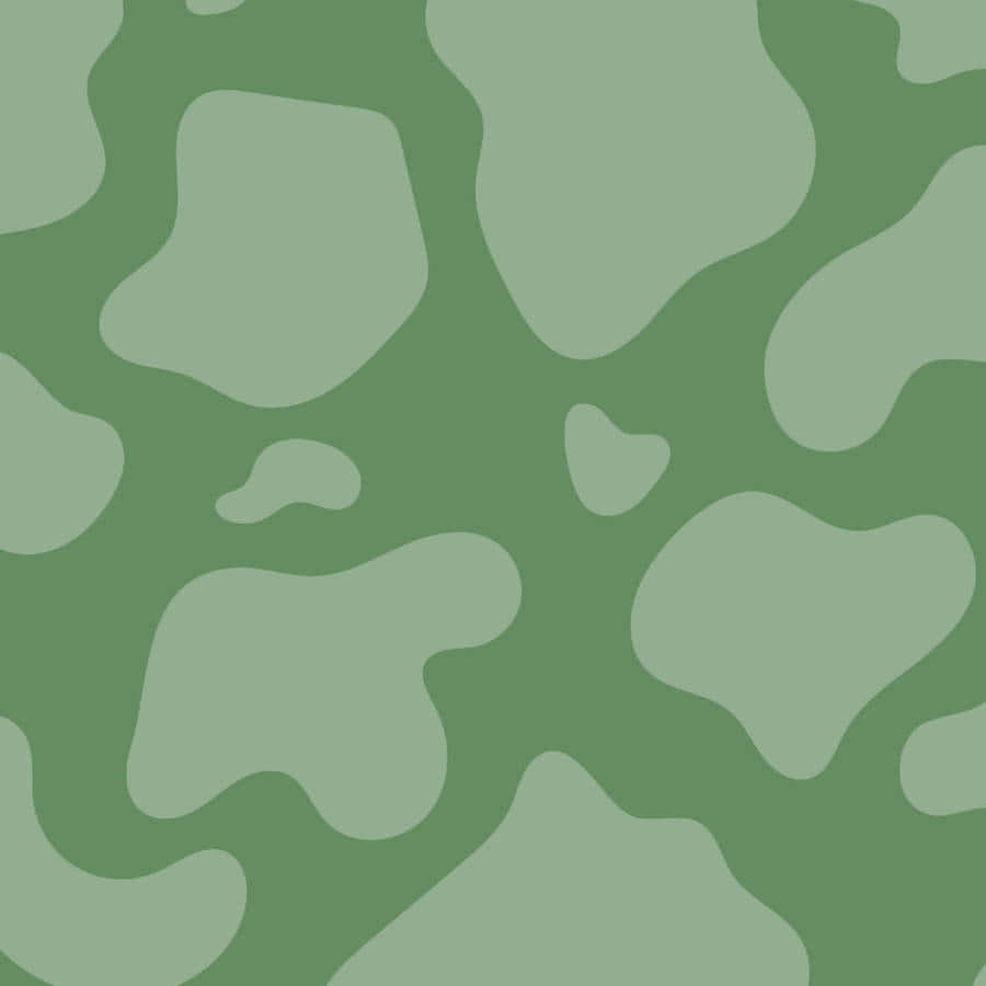 Green Cow Print Pattern Wallpaper