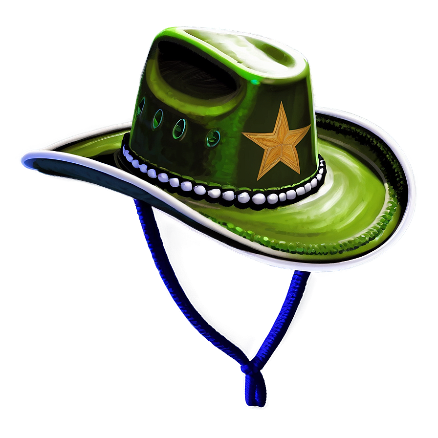 Green Cowboy Hat Transparent Png 05262024 PNG