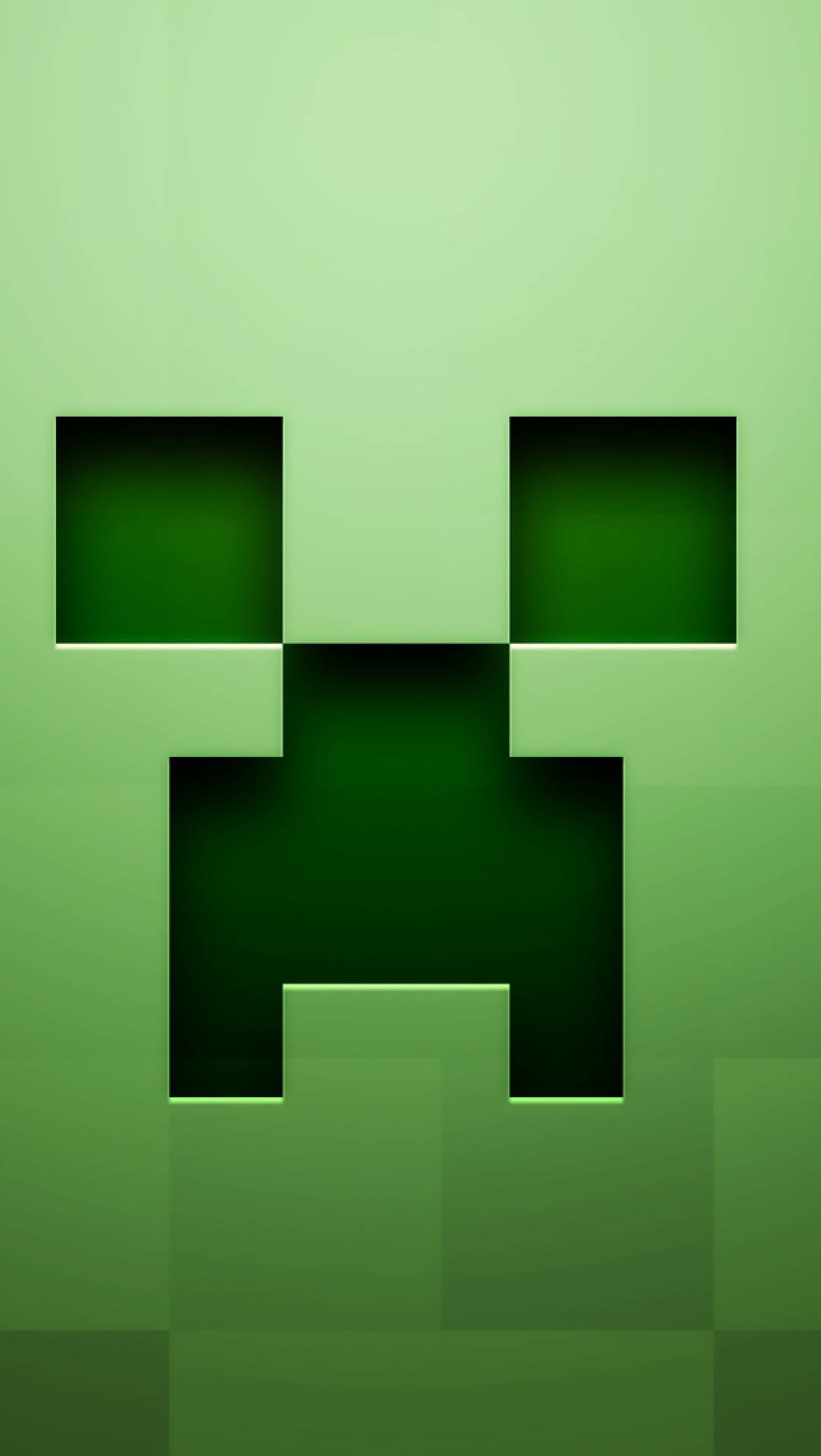 Green Creeper Mob Face Minecraft Iphone Wallpaper