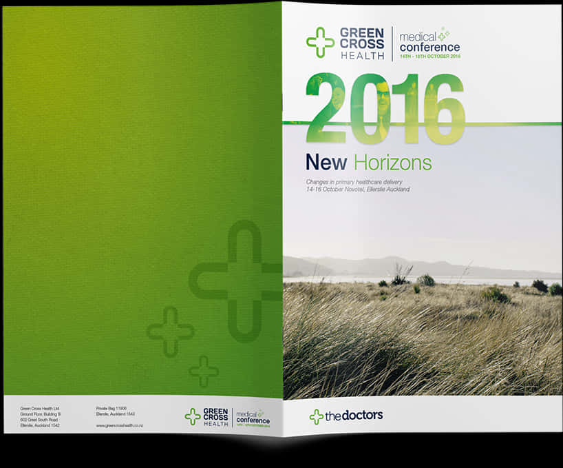 Green Cross Health Medical Conference2016 Brochure Cover PNG