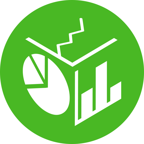 Green Data Analysis Icon PNG