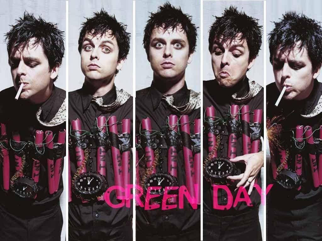 Green Day Billie Wearing Dynamite Vest Wallpaper